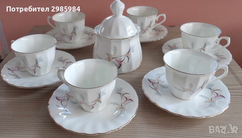 Костен порцеланов сервиз за кафе, снимка 1