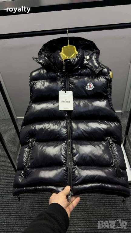 Moncler Черен Мъжки Елек Монклер С-ХХЛ, снимка 1