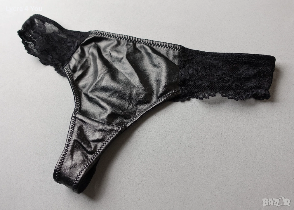 Zeeman S черна полупрашка с кожа и дантела, снимка 1