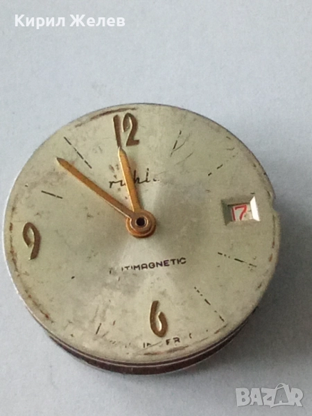 Механизъм с циферблат от стар ръчен часовник 52117, снимка 1