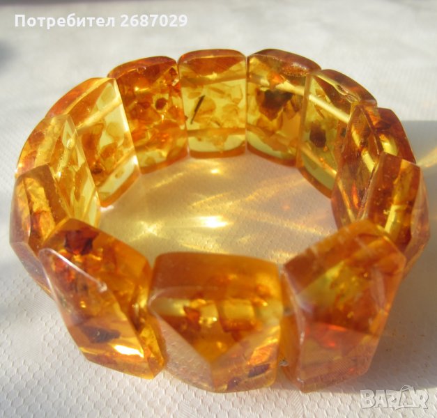 Гривна цвят кехлибар 55 и 88 грама, гривни, снимка 1