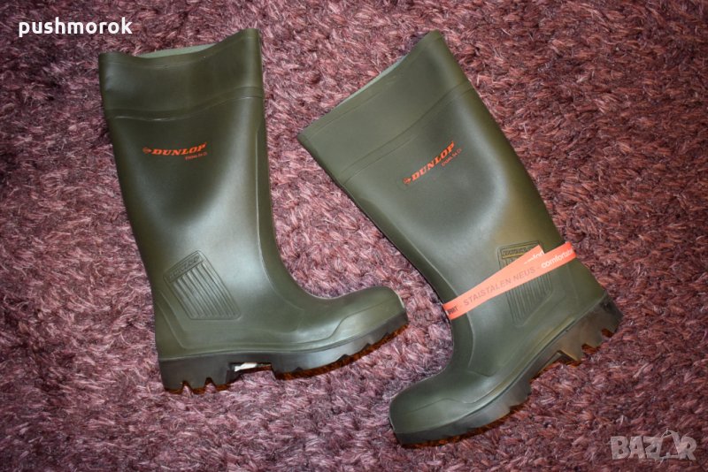 Dunlop Purofort Green Safety Wellington Boots – гумени ботуши с метално бомбе, снимка 1