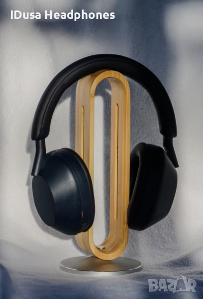 Дървена стойка за слушалки, снимка 1