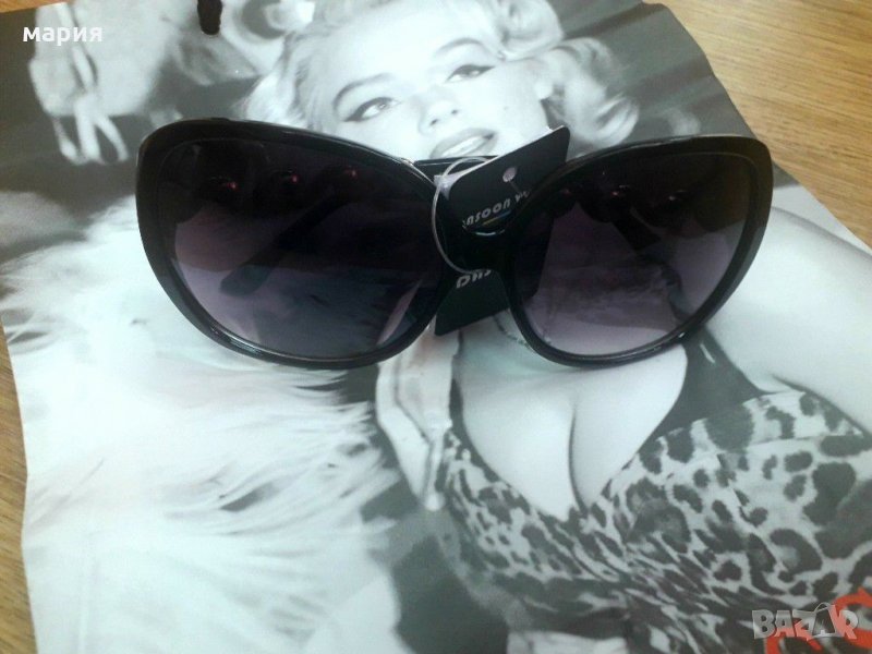 Елегантни дамски слънчеви очила с  перли , снимка 1