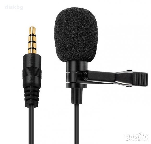 Нов микрофон за мобилен телефон с 3,5мм жак ХО-MKF 01, тип брошка, снимка 1