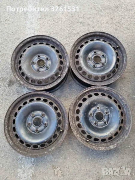 Стоманени джанти 15", 5x112, централен отвор 57.1 - VW, Audi и Skoda, снимка 1