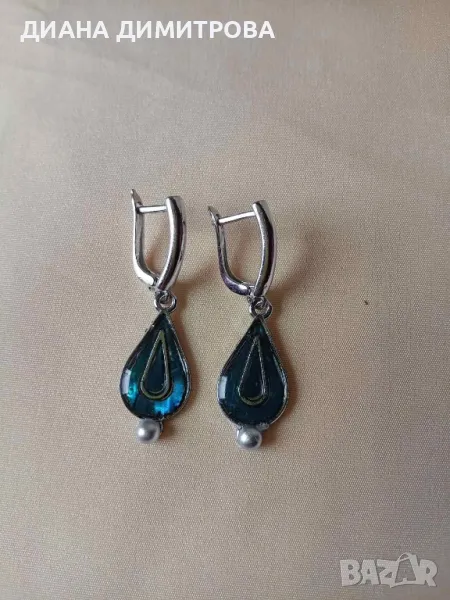 Обеци с нефрит! Подарък за жени!, снимка 1