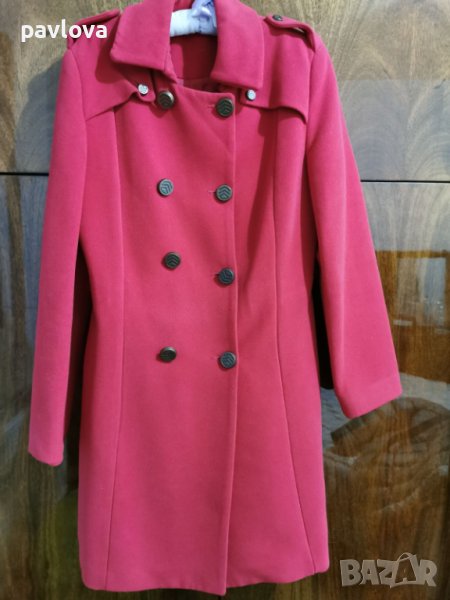Малиново палто М размер, снимка 1