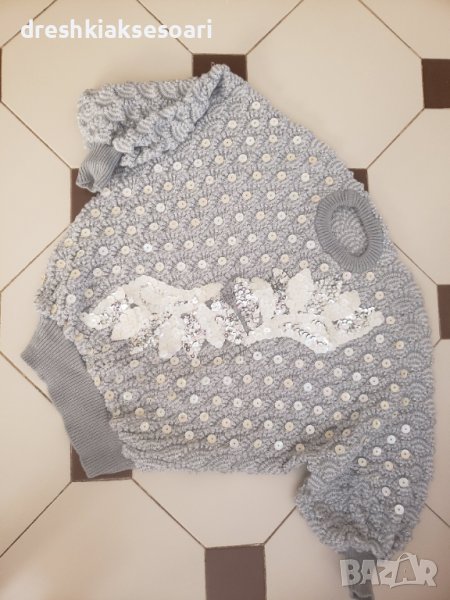 Единствена бройка !!! Плетена блуза с апликация , снимка 1