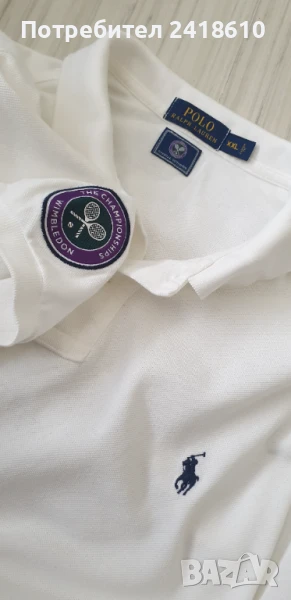 POLO Ralph Lauren Wimbledon Pique Cotton Custom  Fit Mens Size 2XL ОРИГИНАЛ! Мъжка Тениска!, снимка 1