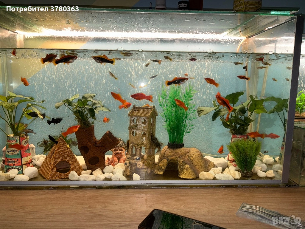 Продавам аквариум 120 литра + външна помпа за филтриране , снимка 1