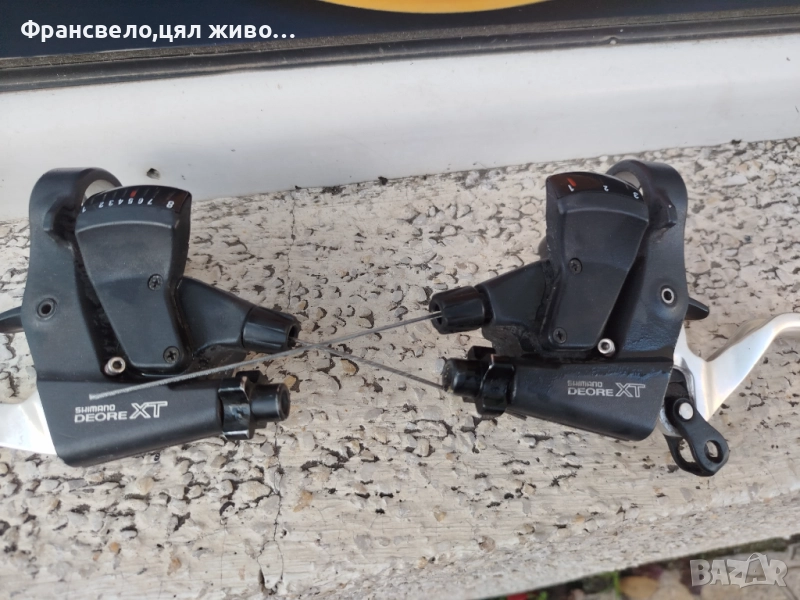 Комбинирани команди 24 скорости за велосипед колело Shimano deore xt st m 739.с лек проблем лостче , снимка 1