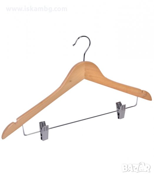 ЗАКАЧАЛКА С ДВЕ ЩИПКИ - ДЪРВЕНА - код 1030197, снимка 1