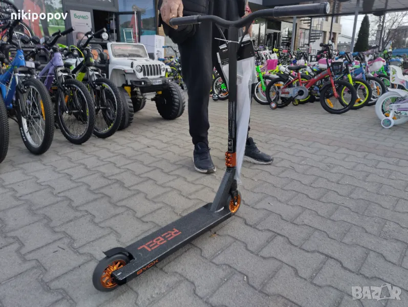 BYOX Детска тротинетка stunt REBEL карбон, снимка 1