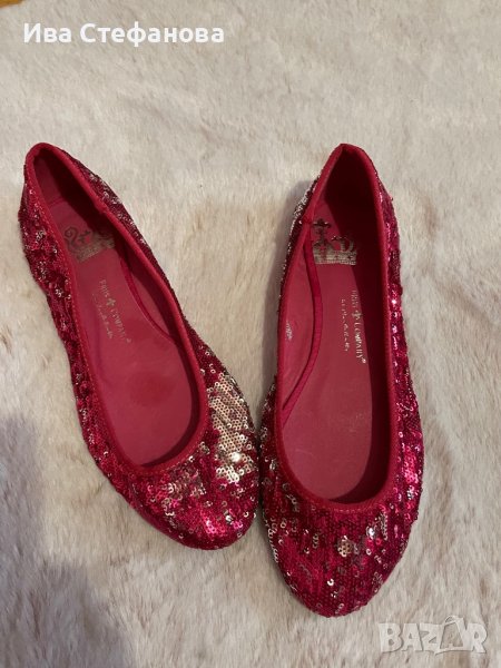 Нови цикламени балеринки с пайети  , снимка 1