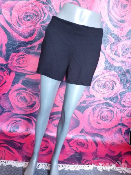 Черни къси еластични панталони Л/ХЛ, снимка 1
