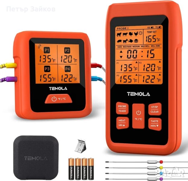 TEMOLA TM40 Безжичен цифров термометър за месо, снимка 1
