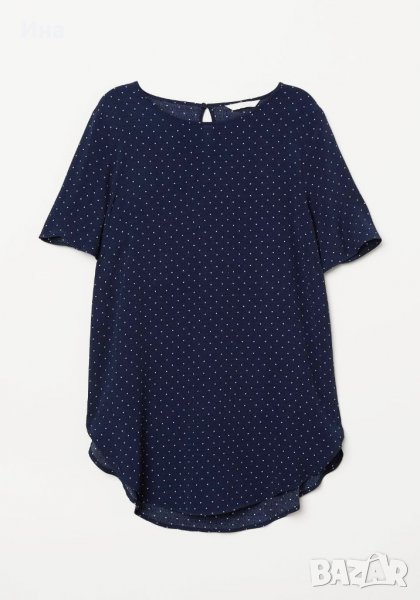 НМ нова тъмно синя блуза на точки р-р 44, снимка 1