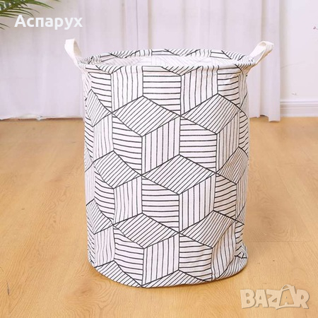 Текстилен кош за пране с дръжки, 76 л, 42 x 55 см, снимка 1