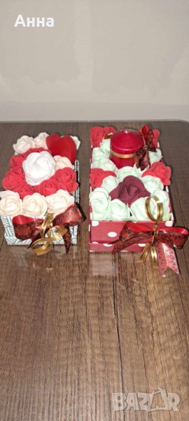 Подаръчни кутии със сапунени рози. Цени от 10лв., снимка 1