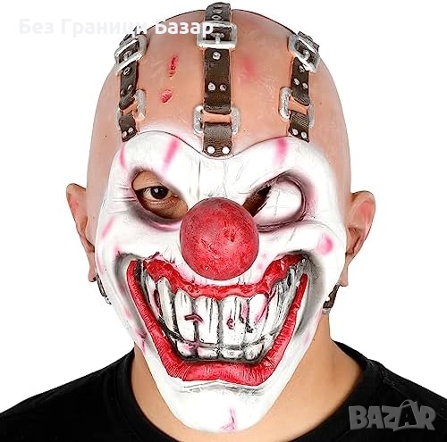 Нова Хорър клоун маска за Хелоуин, сцена, клубни събития парти костюм карнавал, снимка 1
