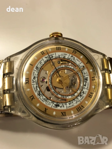 Watch Swatch Gold-colored automatic, снимка 5 - Мъжки - 53963262