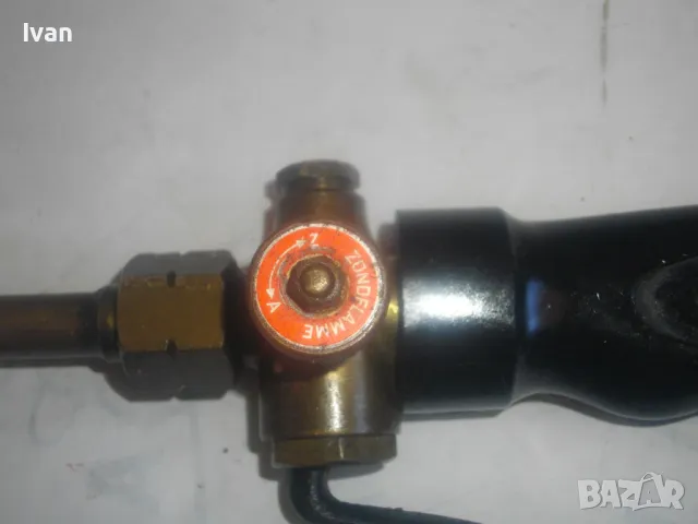 35см ГАЗОВА ГОРЕЛКА СЪС СПУСЪК Старо качество немска ELGA Масивна бакелит бронз, снимка 9 - Други инструменти - 47939396