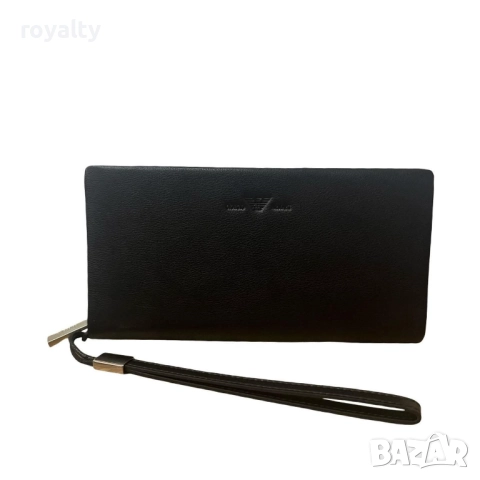 Emporio Armani ЕСТЕСТВЕНА КОЖА Мъжко Клъч Портмоне , снимка 4 - Портфейли, портмонета - 52854428