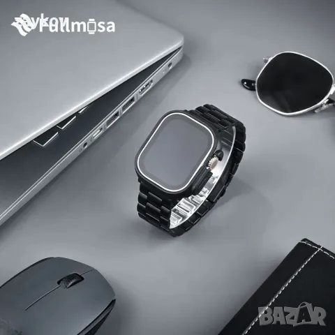 Fullmosa, съвместим с каишка от неръждаема стомана на Apple Watch 42 mm 44 mm 38 mm 40 mm, снимка 4 - Смарт гривни - 48044554