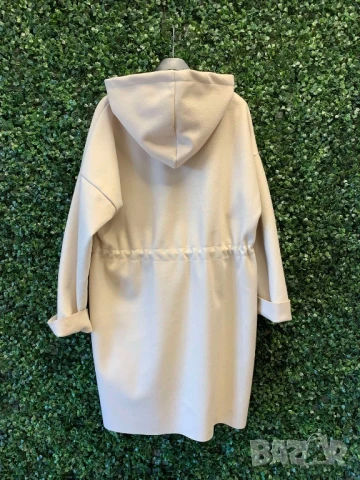 преходно палто с качулка и връзки на талията , снимка 2 - Палта, манта - 50871111