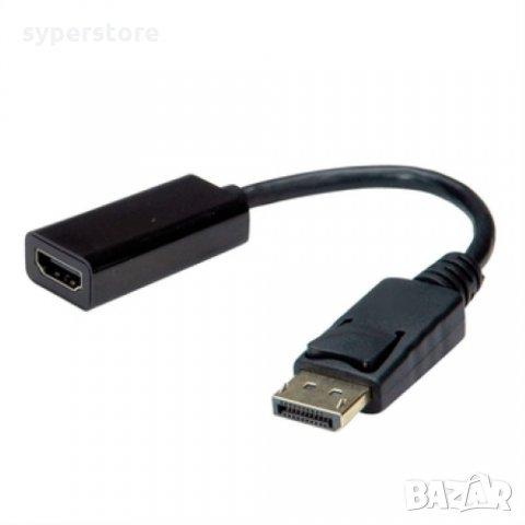 Преходник от DP M към HDMI F Digital One SP01201 Адаптер DP to HDMI F, снимка 2 - Кабели и адаптери - 31334862