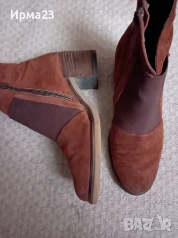 Велурени дамски боти, снимка 2 - Дамски боти - 48758001