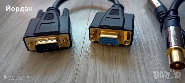 Kabeldirekt Pro series коаксиален кабел за антена мъжки към женски и VGA м-ж , снимка 5 - Приемници и антени - 32037490