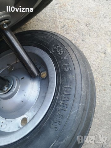 Колело бандажно с ос за строителна количка , снимка 2 - Железария - 39778973