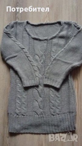 Зимен пуловер с дълъг ръкав С-М, снимка 1