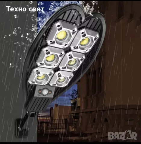 ПРОМО 5бр=99.99лв Соларна 2400W LED Лампа IP65+стойка+дистанц, снимка 2 - Соларни лампи - 47695624