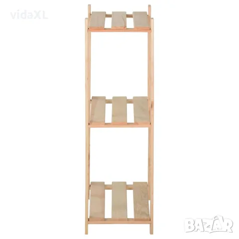 vidaXL 3-етажен стелаж, 60x28,5x90 см, бор масив, снимка 2 - Стелажи и щандове - 56146803