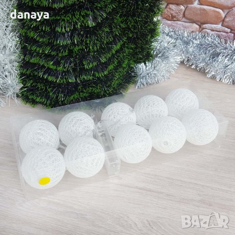 1799 Светещи коледни топки гирлянд за елха декорация, снимка 4 - Декорация за дома - 30710459