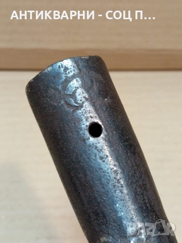 Соц Стара Ръчно Кована Вила За Цвекло 0.870лг. НОМЕР 622., снимка 7 - Антикварни и старинни предмети - 53878818
