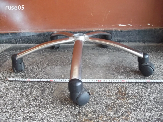 Кръстачка с колелца метална никелирана за офис стол, снимка 4 - Столове - 52725624