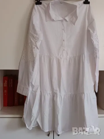 Бяла риза с дълъг ръкав , снимка 2 - Ризи - 49431958