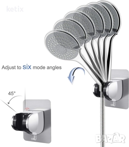 Държач за ръчен душ, самозалепващ се, снимка 3 - Други стоки за дома - 52973518