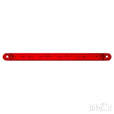LED габарит 15 LED 240 mm 12-24V червен за страничен монтаж
