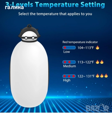 Преносима акумулаторна грейка за ръце 5000mAh с функция Power Bank , снимка 6 - Други стоки за дома - 52672336