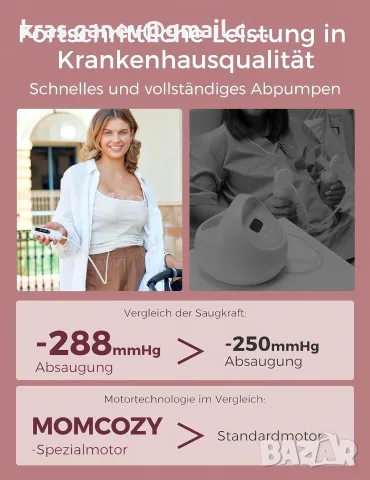 Momcozy V2 Pro – двойна електрическа помпа за кърма, hands-free