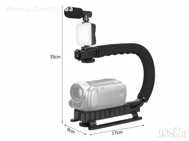 Видео,Tik Tok статив с микрофон, LED светлина и Bluetooth дистанционно, снимка 9 - Селфи стикове, аксесоари - 49554429