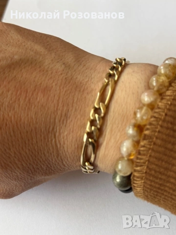 Мъжка златна гривна Картие, снимка 6 - Гривни - 54192872