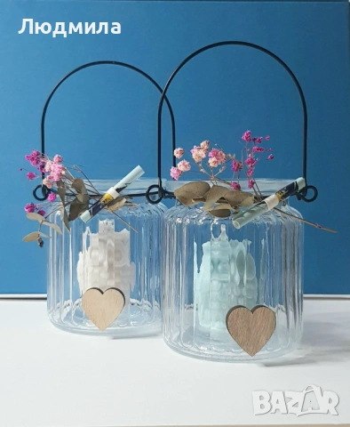 ​Стъклен свещник с бухал "ВЪТРЕШНА МЪДРОСТ" — Ароматна соева свещ., снимка 2 - Декорация за дома - 53144890