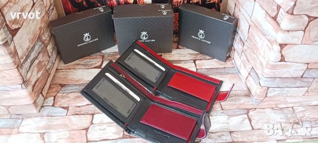 Луксозен портфейл от висококачествена естествена кожа - GENUINE LEATHER, снимка 3 - Романтични подаръци - 40274859
