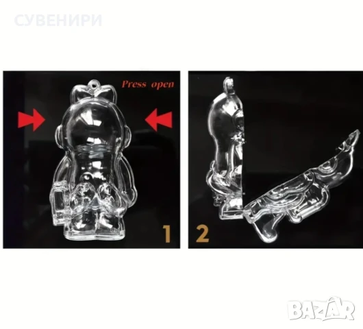 Прозрачна акрилна подаръчна защитна кутия за играчка Labubu, снимка 2 - Фигурки - 50601668